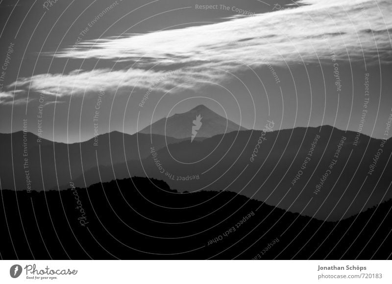 tartan gloom Environment Nature Landscape Rock Mountain Peak Threat Grief Longing Wanderlust Timidity Respect Hilltop Mountain range Scotland Great Britain