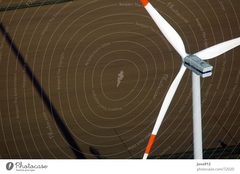 Erfurt Wind Farm Aerial photograph Arable land Field Footpath Agriculture Wind energy plant wind blades Wing Electricity pylon Rotor Line