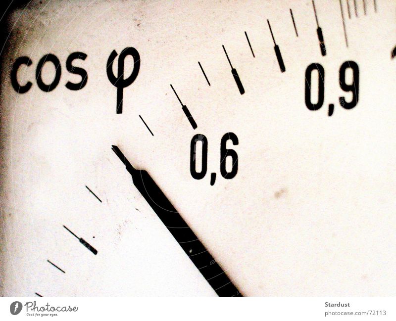 cosine phi Measuring instrument Scale Electricity Technology Display