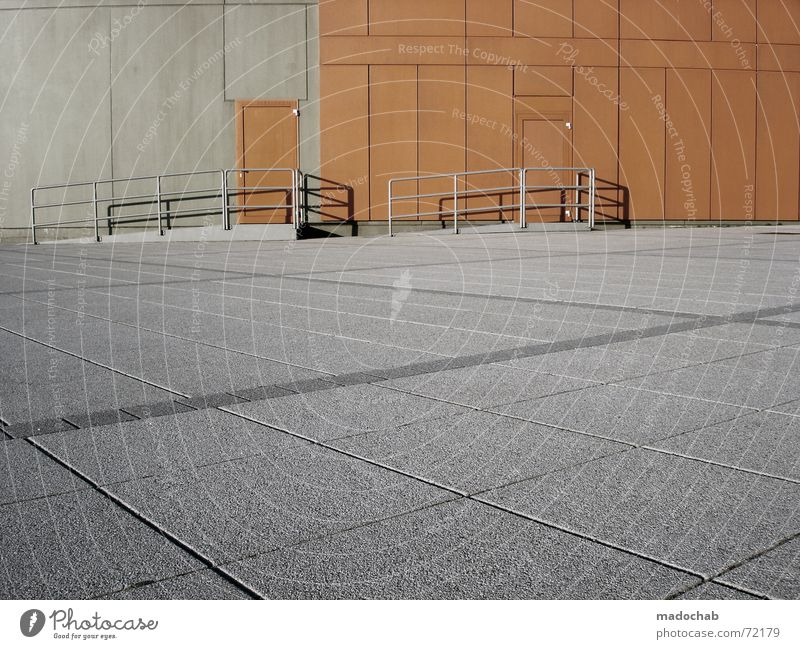 STYLE | doors wall structure floor graphic orange style anonymous Territory Concrete Mono Style Graphic Gray Geometry Diagonal Parallel Stripe Square Ghost town