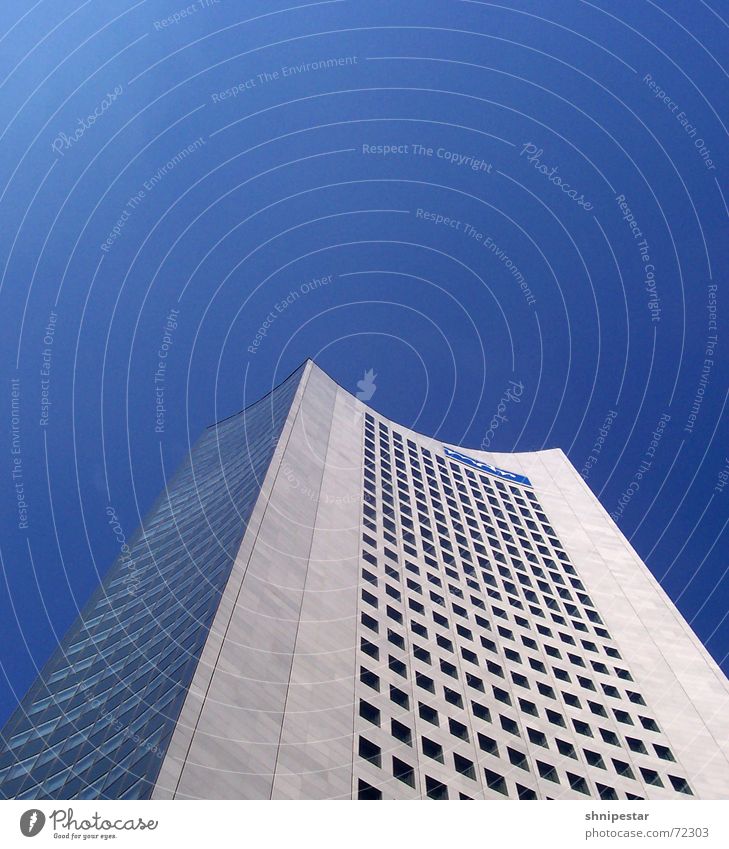 Leipzig University Giant Style Summer Restaurant High-rise Window Landmark New Point Blue Silver Saxony Augustus square MDR Golden section Rectangle 2006