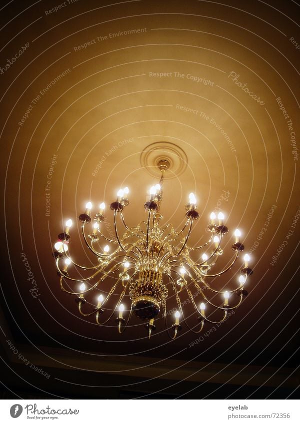 Ceiling height 3,5m Lamp Room Night Glittering Old building Brass Light Gala chandelier Blanket Evening Gold shine ceiling lamp Feasts & Celebrations Society