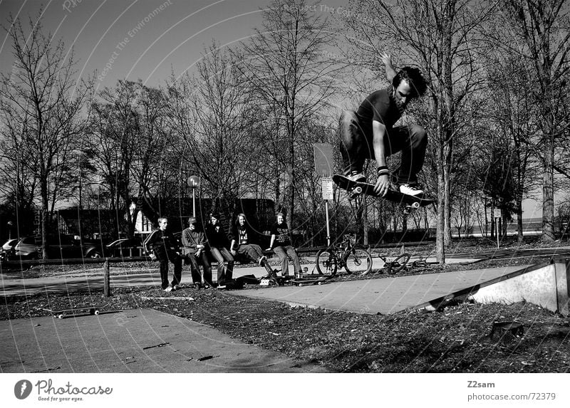 Indie-Air over Gap Skateboarding Park Sports Jump Action Trick Lifestyle Audience Garching Munich Empty Above Parking level Funsport street me indie-air grap