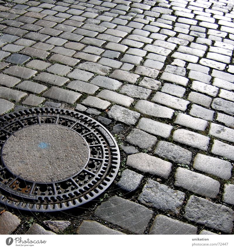 street pattern Gully Cobblestones Pavement Drainage Flow Pattern Mosaic Stone Street Lanes & trails Structures and shapes Paving stone