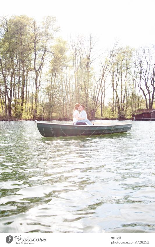 reBoat Couple 2 Human being Environment Nature Spring Beautiful weather Lake Leisure and hobbies Love Rowboat Colour photo Exterior shot Day Sunlight Sunbeam