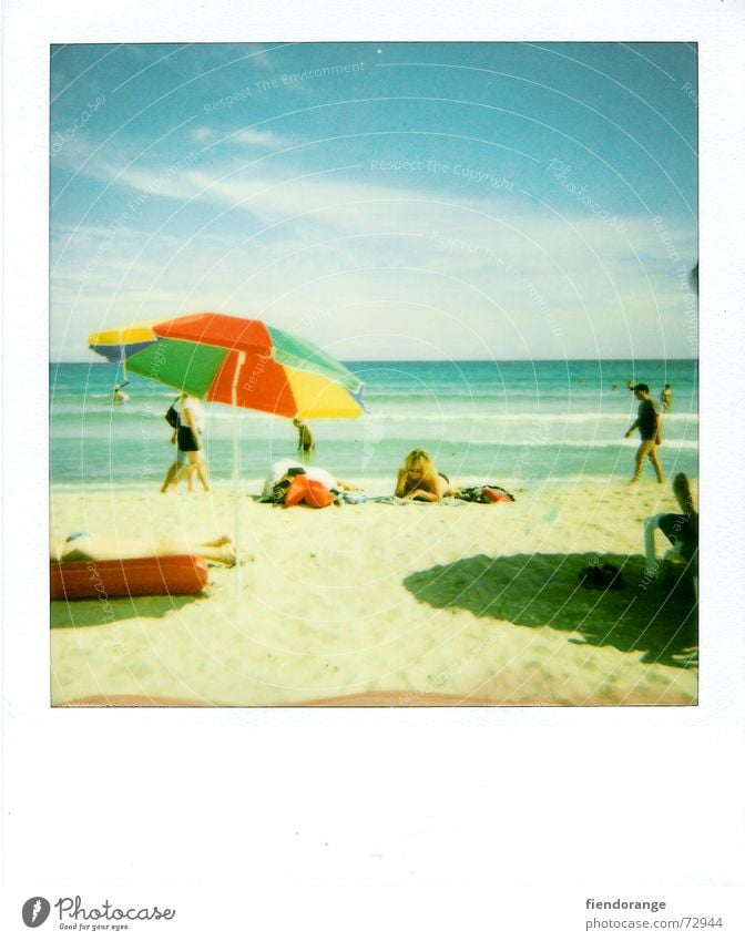 beachlife 5 Beach Ocean Relaxation Clouds White crest Waves Ballermann Sunshade Barefoot Flip-flops Polaroid Sand Freedom Salt Skin Walking