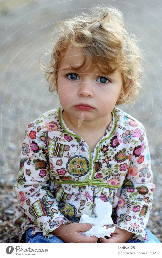 The little one and her tempo .. Colour photo Interior shot Day Portrait photograph Upper body Looking Looking into the camera Forward Child Girl Curl Sit