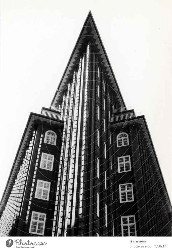 Chile Brick Twenties House (Residential Structure) Art Dark Brown Window Roof chile house Hamburg fritz höger higher clinker architecture office building