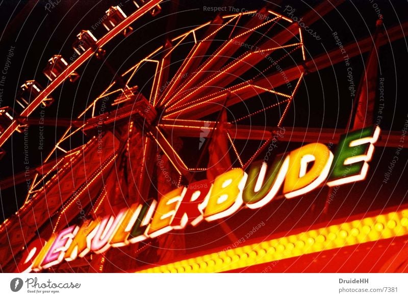 roadhouse Light Fairs & Carnivals Bremen Ferris wheel Neon light Red Yellow