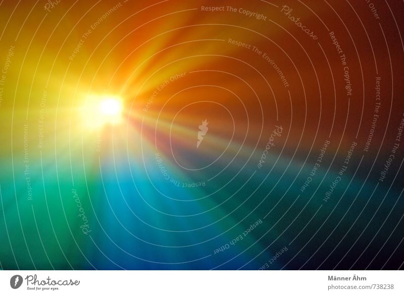 rise and shine! Screen Smoke Blue Multicoloured Yellow Gold Green Orange Red Movement Light Visual spectacle Brilliant Radiation Shroud of fog Projector