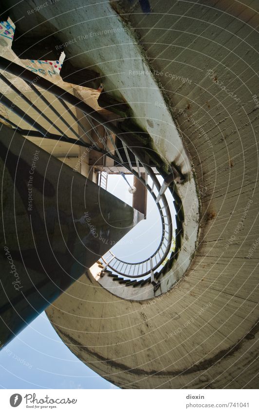 Hesse meeting 14 | >J Offenbach Town Deserted Bridge Manmade structures Architecture Concrete construction Stairs Winding staircase Banister Pedestrian