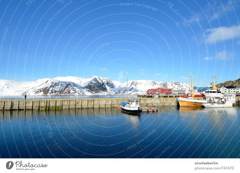 Patience Waiting for... Fishing (Angle) Environment Nature Landscape Water Sky Winter Beautiful weather Mountain Coast Lakeside Bay Discover Swimming & Bathing