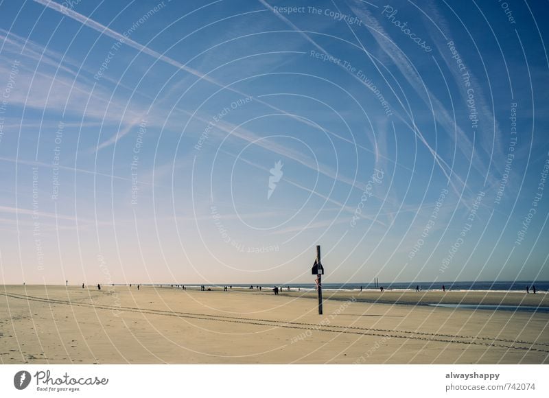 tracks Vacation & Travel Tourism Far-off places Freedom Summer Summer vacation Sun Beach Ocean Aquatics Nature Water Sky Coast North Sea St. Peter-Ording