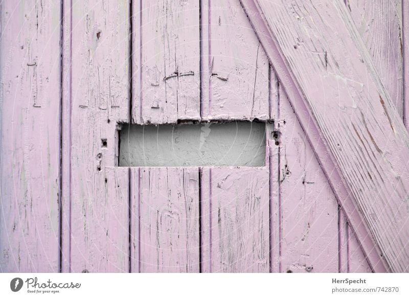 Inbox DIY House (Residential Structure) Detached house Door Mailbox Wood Old Funny Cute Trashy Gloomy Self-made Hollow Tilt Saw Pink Wooden door Front door Slit