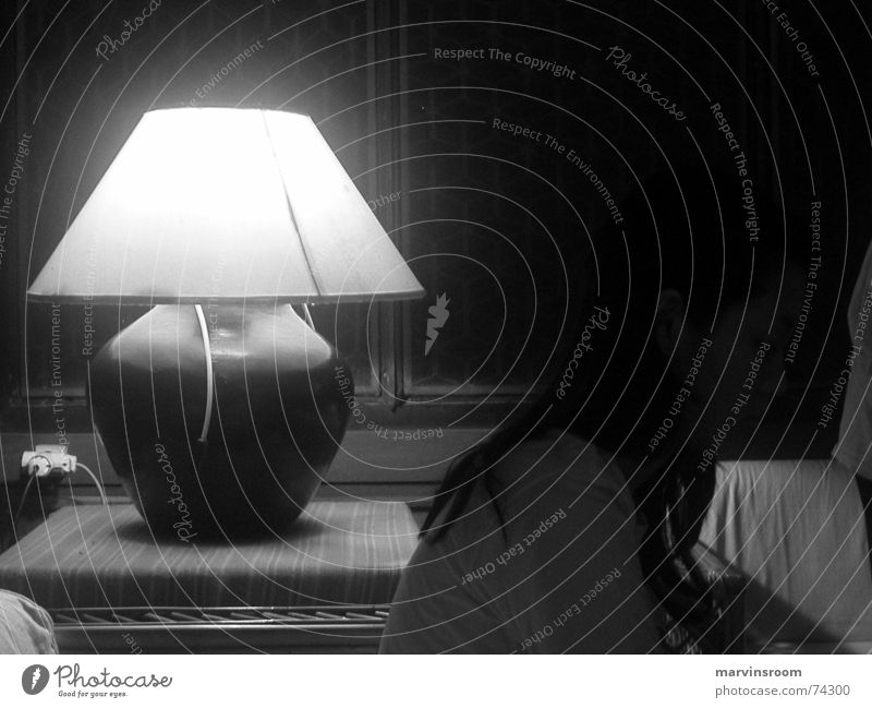 nightlife Light lamp Black & white photo dark shadow lighting