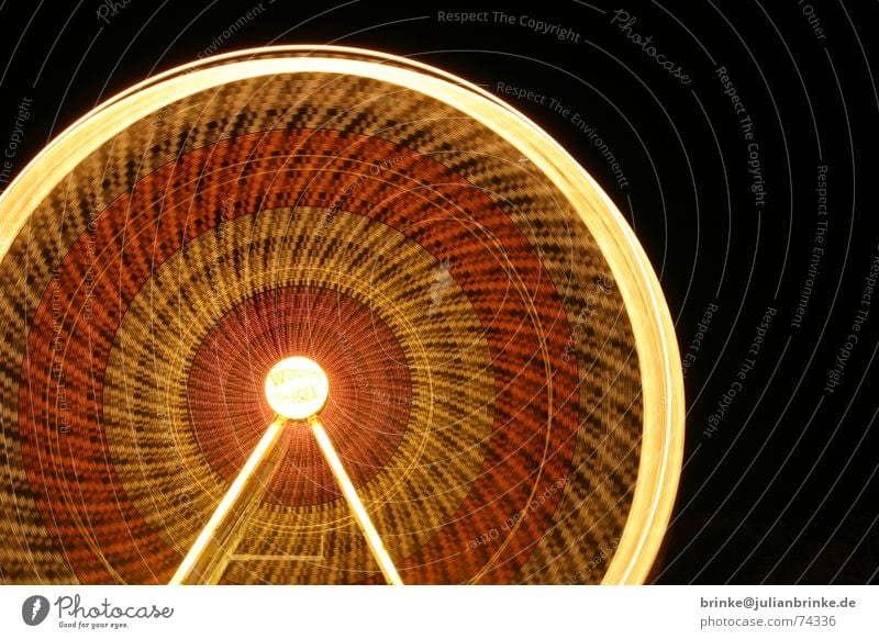 The wheel turns again II Fairs & Carnivals Ferris wheel Vantage point Night Light Lighting wonder wheel Movement Joy