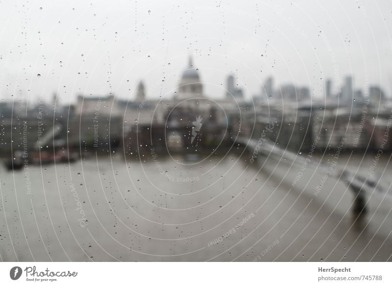 Spring in London II Sky Clouds Bad weather Rain River bank Themse Themse bridges England Capital city Port City Downtown Old town Skyline Dome Bridge Building