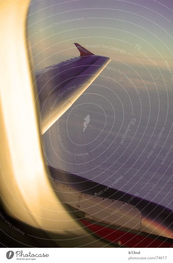 "Leaving On A Jetplane... " Airplane Wing Window Ventilate Clouds Horizon Engines White Aviation electric windows Sky Vantage point Blue b13nd