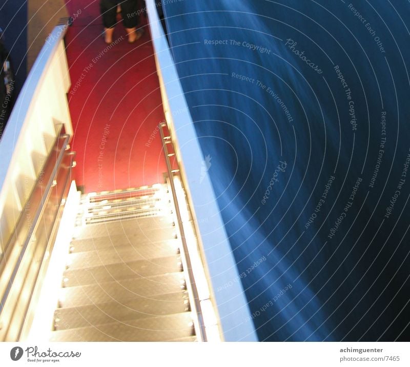 bright staircase Watercraft Lamp Waves Light Speed Navigation Stairs Evening Handrail