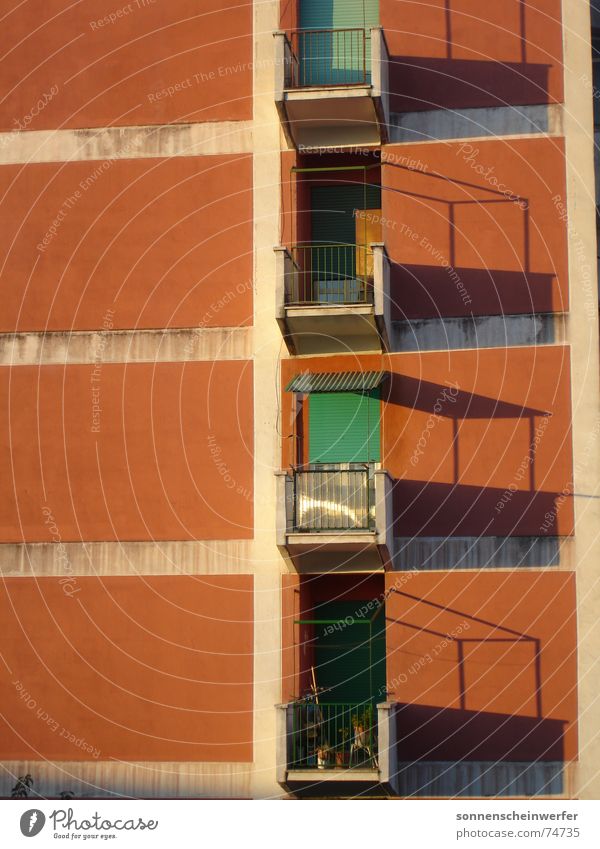 Balconies in Rome San Basilio Balcony Facade Sunset Anonymous balconies dawn san basilio