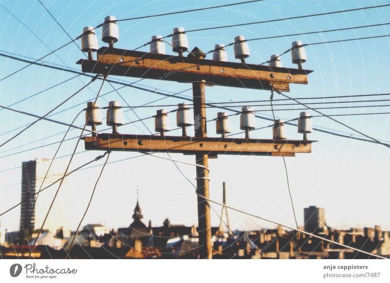 Cables on the roof Roof Blue Latvia Riga Things Net Baltic region