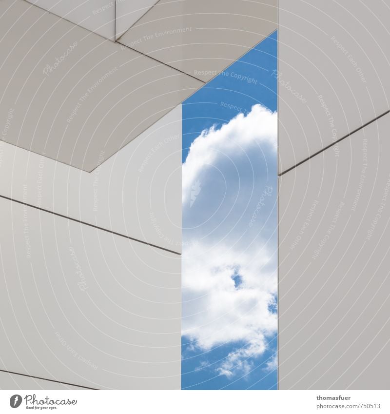 framed sky House (Residential Structure) Architecture Sky Clouds Beautiful weather Town Manmade structures Building Wall (barrier) Wall (building) Facade