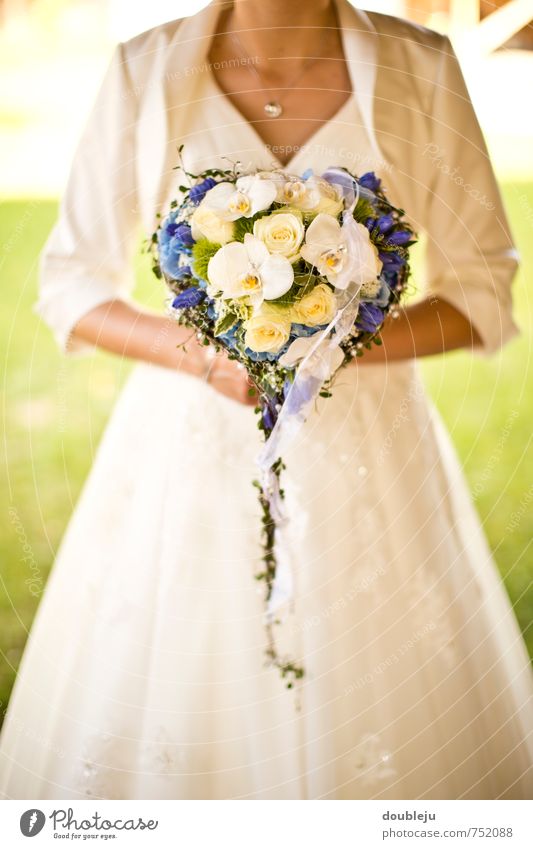 wedding Happy Wedding Human being Feminine Young woman Youth (Young adults) 1 Joy Desire Future Colour photo Exterior shot Day Blur