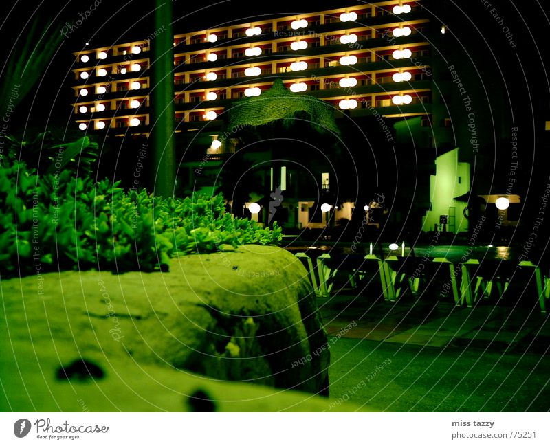 Playa d'en Bossa Ibiza Hotel Night Green Vacation & Travel Vantage point Wall (barrier) Light