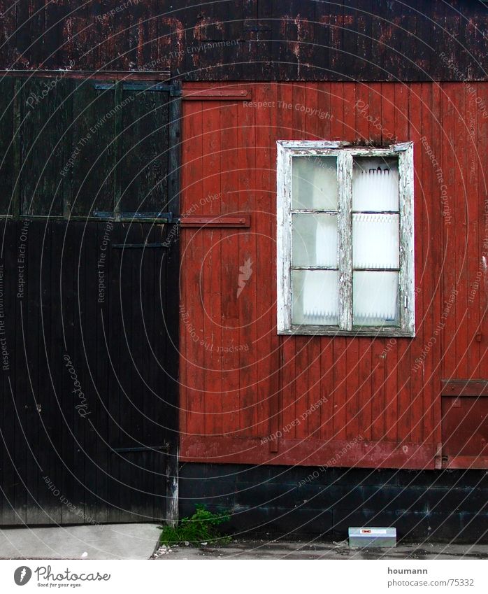 Old red wood house I Red Denmark Window Black Carried Detail Derelict Door old worn wooden house