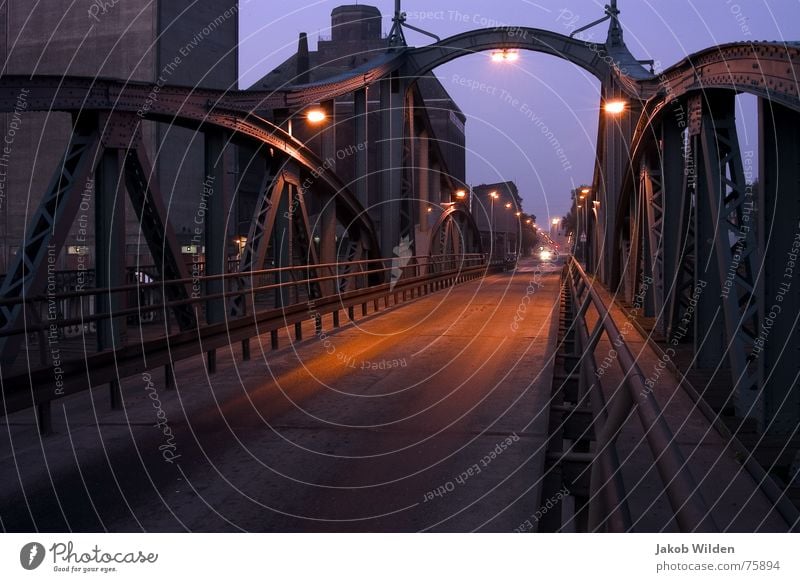 swing bridge Loneliness Lantern Soft Red Morning Fresh Calm Exterior shot Long exposure Bridge Old Indulgent Clarity