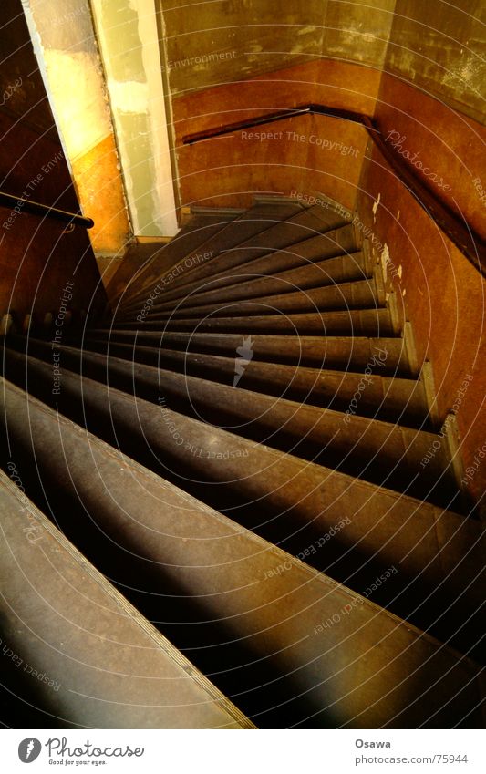 Staircase I Building Staircase (Hallway) Wall (building) Run-down Old building Kreuzberg Stairs Handrail Architecture