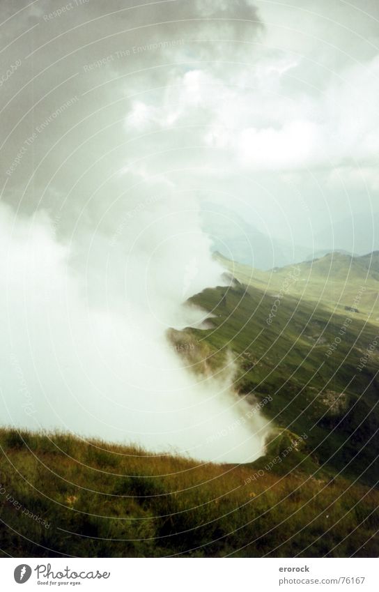 along the comb Switzerland Peak Clouds Summer Analog Lomography Mountain Fog Free Comb Above