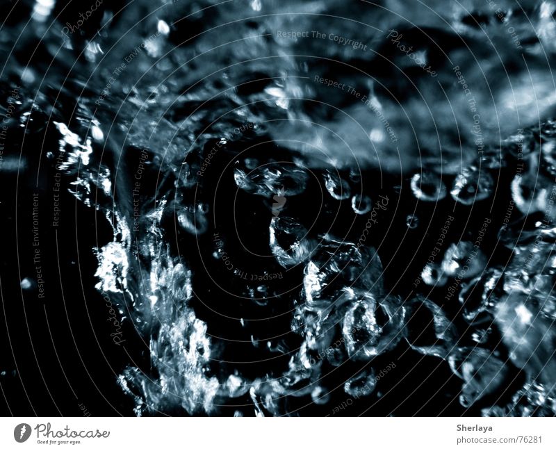 submerged No.2 Dark Black Bubbling Circle Mirror Threat Infinity Grief Air Think Water Drops of water Freedom Sky Universe Beginning End Blow Sphere Blue