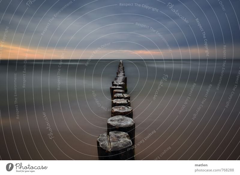 Somewhere back there. Nature Landscape Sky Clouds Horizon Sunrise Sunset Summer Weather Bad weather Gale Waves Coast Beach Ocean Threat Blue Brown Green Pink