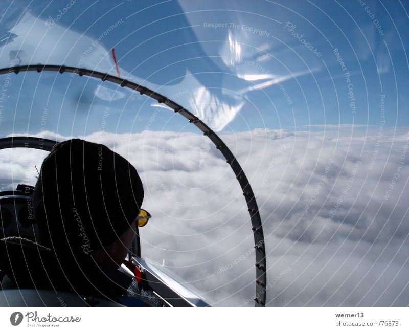 Gliding in the wave Waves Clouds Horizon Blaník laminar Flying