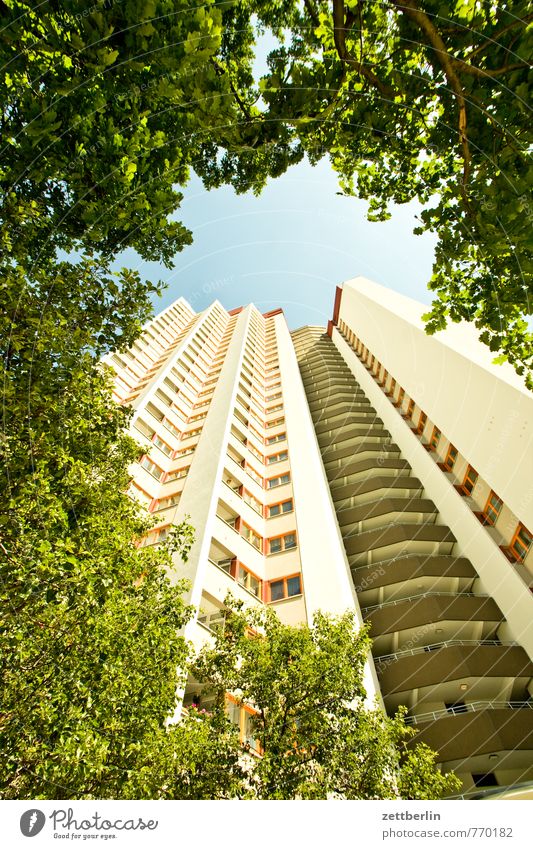 Cottage in the green Architecture House (Residential Structure) Town Apartment Building Tower block High-rise Story Facade Window Glazed facade construction