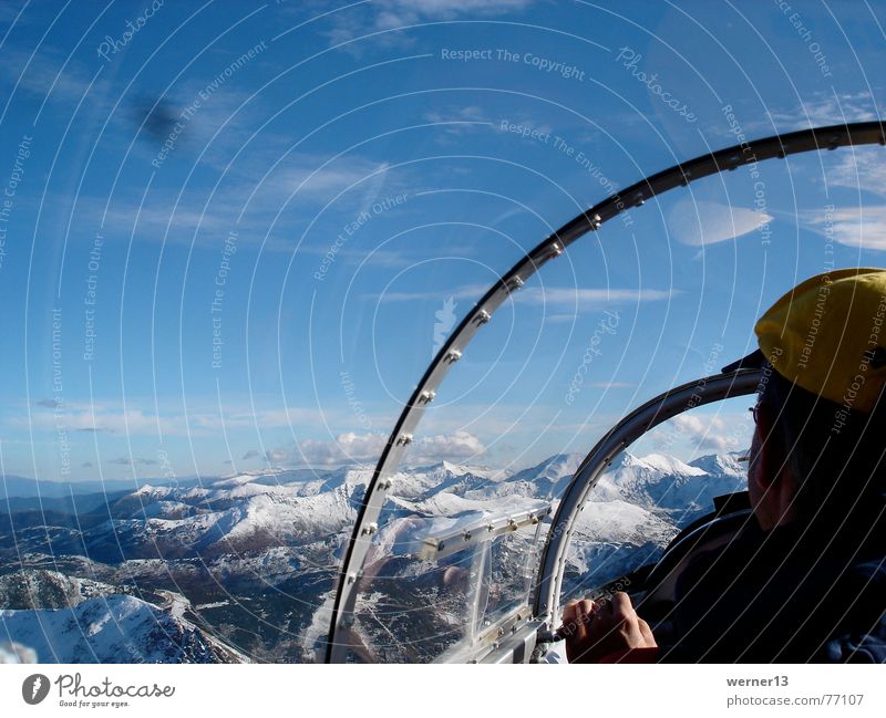 Gliding in Blanik Cockpit Clouds Austria Blaník Mountain Freedom Snow