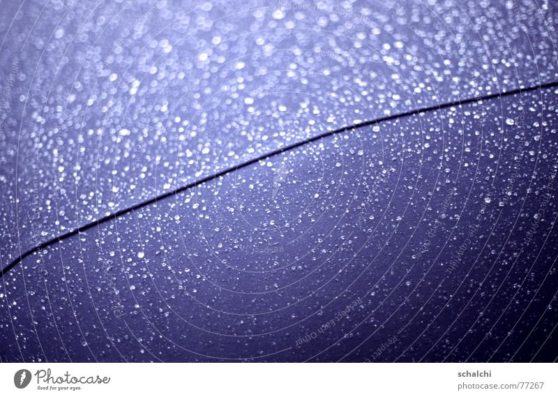 Convertible after the rain Roof Convertible roof Rain Hydrophobic Stitching Black Blur Depth of field Waterproofing Drops of water Blue no depth of field