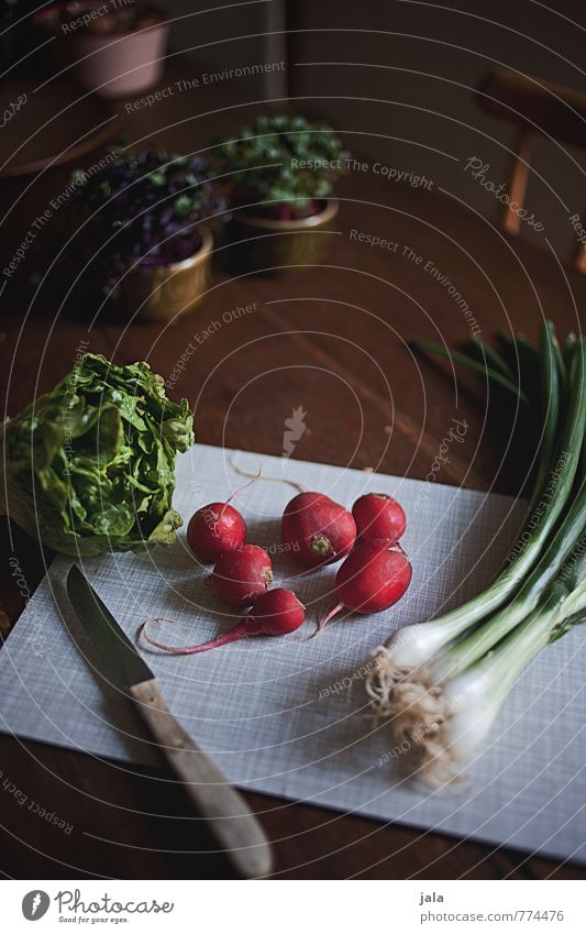 salad ingredient Food Vegetable Lettuce Salad Nutrition Lunch Dinner Organic produce Vegetarian diet Slow food Knives Chopping board Healthy Eating