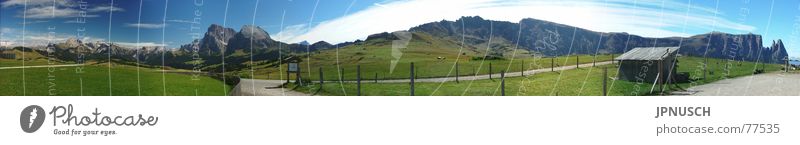 Alpe di Siusi 275° Panorama Seiser Alm Panorama (View) South Tyrol Italy Langkofel Sella Puez-Geisler Nature Park Geisler range Dolomites