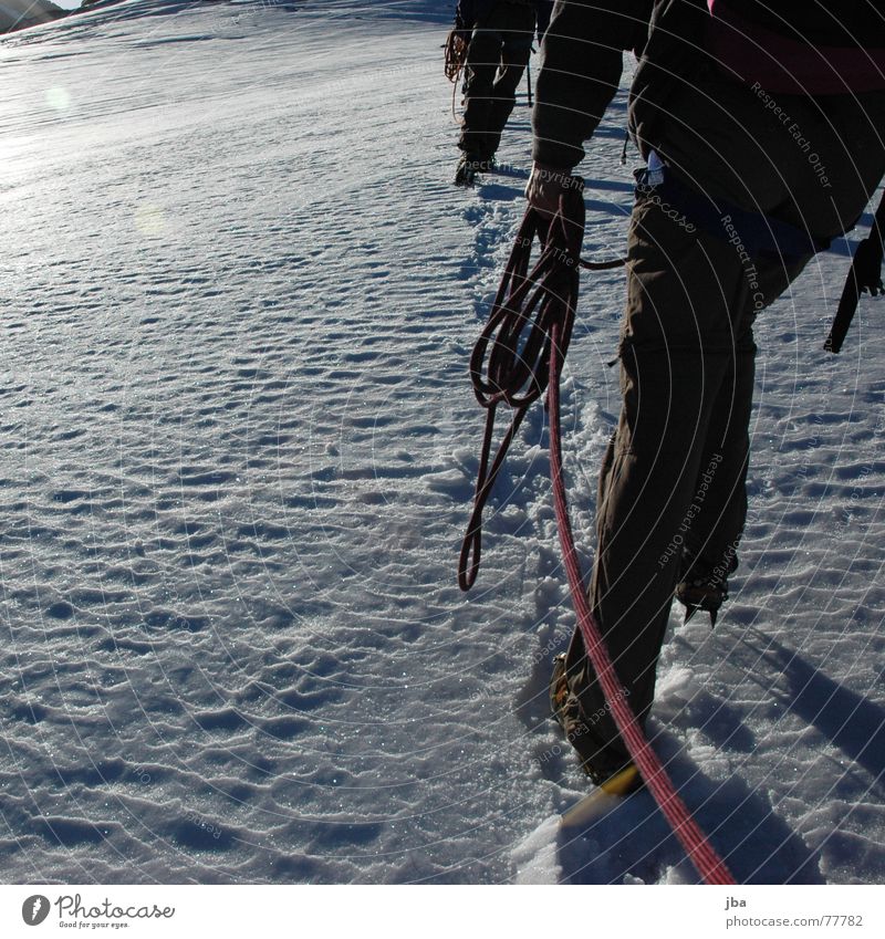 mountain tour Mountaineering Vacation & Travel Hiking Glacier Morning Going Jacket Tracks Dependence Beautiful Fresh To go for a walk Geltenhorn Rope team