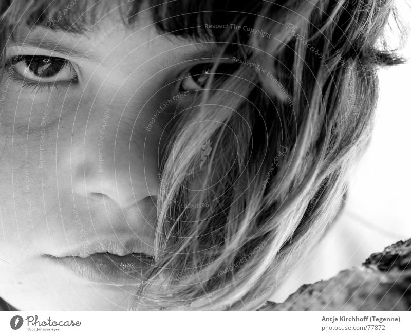 I´m so bad Girl Child Evil Black White Grief Portrait photograph Cute Sweet Anger Sadness Brash Wild animal Schoolchild