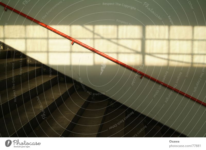 Eastern Cross Wall (building) Light Red Friedrichshain Commuter trains Stairs Handrail Shadow Ostkreuz Train station Intersection