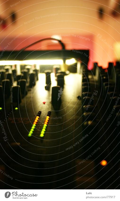 Turn My Volume Up Music noise Sound Mixing desk colors dots stage concert musicians dark cable connect Wall (barrier)