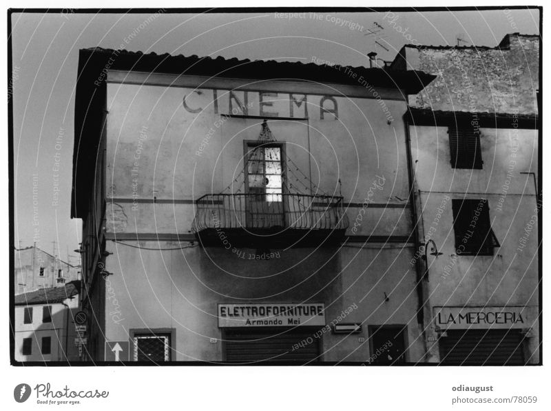 cinema italia Cinema Evening sun Kintopp House (Residential Structure) Old building Tuscany Italy