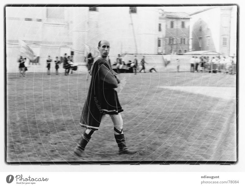 proud look Italy Man Archer Places Black & white photo Siena Feasts & Celebrations Medieval times