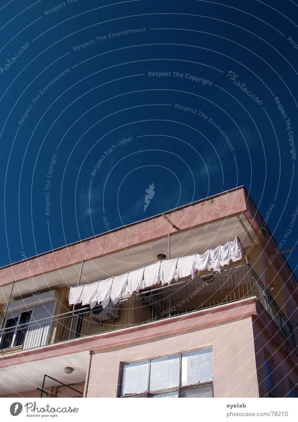 washing day House (Residential Structure) Building High-rise Window Sky Gray Pink Home country Clouds Closing time Hope Wanderlust Homesickness Longing