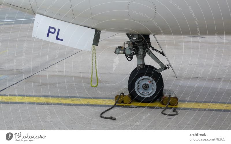 Ready for Take Off | Airport Hamburg Front end Asphalt Nose wheel Landing gear Aviation Airplane Covers (Construction) Flap White Runway Vacation & Travel