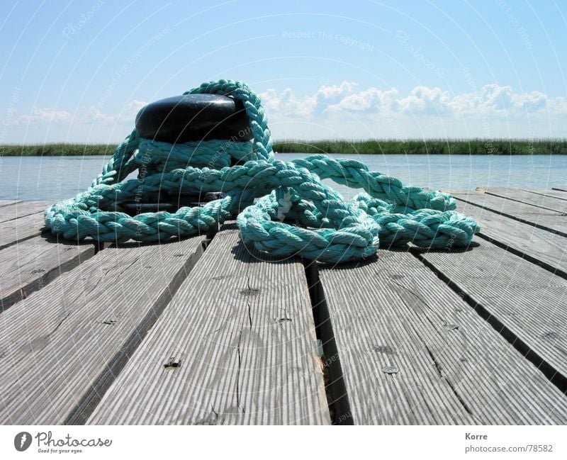 cast off! Colour photo Exterior shot Close-up Deserted Copy Space top Copy Space bottom Day Sunlight Central perspective Relaxation Calm Vacation & Travel