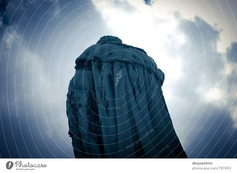 Monument from behind with cape + blue sky, King Maximilian of Bavaria, Bamberg, Bavaria, Germany Style Harmonious City trip Advertising Industry Masculine Cape